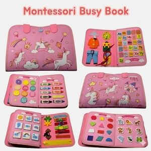 Montessori Busy Book for Toddlers, Quiet Book, Early learning toy w/activities